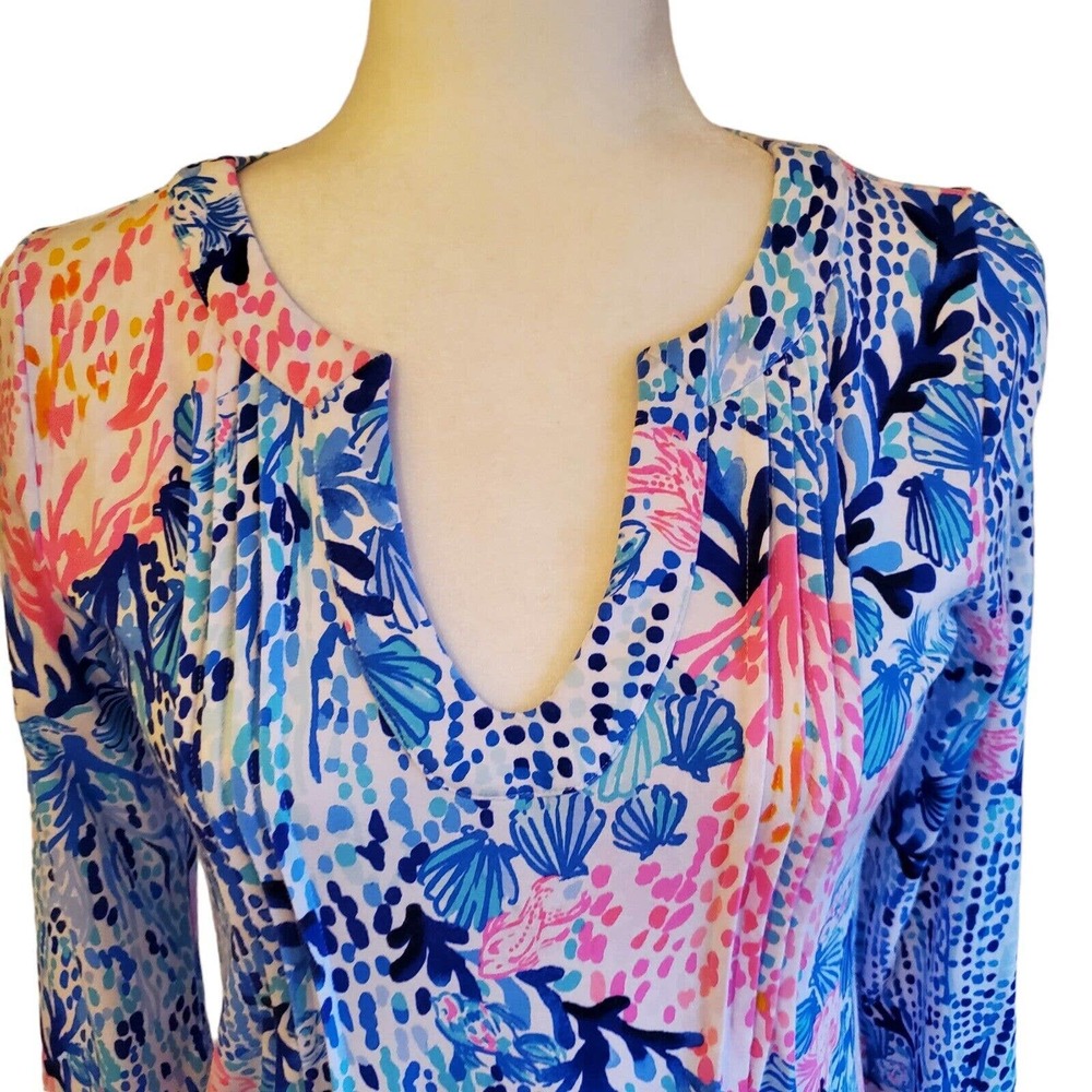 SOLD Lilly Pulitzer Beverlynn Dress Women Small Runs Big UPF 50 Sway With Me 3/4 - Picture 4 of 11